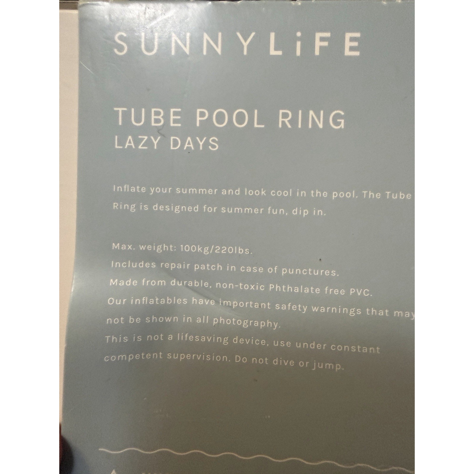 Sunnylife Tube Pool Ring: The Vacay Soft Olive Stripe New Nib $46 — image 8 of 8